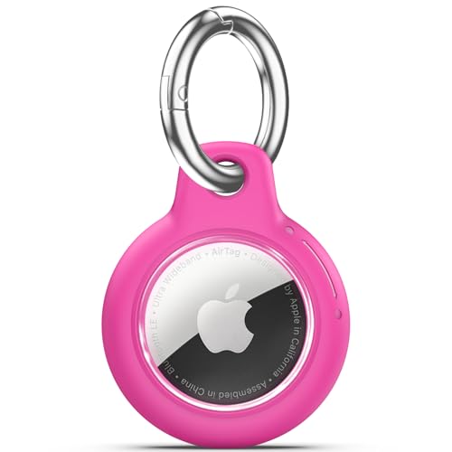 Upgrade Wasserdicht Airtag Halter mit Apple Airtag Schlüsselanhänger, Hard PC Air Tag Hülle, Stoßfest und Kratzfest Air Tag Halter, Airtags Zubehör für Apple Tag GPS Item Finder Tracker - Rose Pink Upgrade Wasserdicht Airtag Halter mit Apple Airtag Schlüsselanhänger, Hard PC Air Tag Hülle, Stoßfest und Kratzfest Air Tag Halter, Airtags Zubehör für Apple Tag GPS Item Finder Tracker - Rose Pink von Wowwat