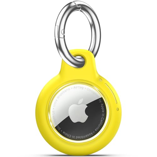 Upgrade Wasserdichte Airtag-Halterung Air Tag Hülle mit Schlüsselanhänger, Hard PC + TPU Stoßfest und Kratzfest Airtags Hülle für Apple Air Tags, Airtag Zubehör für GPS Item Finder Tracker, Gelb Upgrade Wasserdichte Airtag-Halterung Air Tag Hülle mit Schlüsselanhänger, Hard PC + TPU Stoßfest und Kratzfest Airtags Hülle für Apple Air Tags, Airtag Zubehör für GPS Item Finder Tracker, Gelb von Wowwat