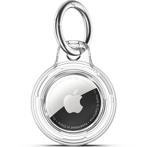 Wasserdichte Airtags-Halterung mit Apple-Airtags-Schlüsselanhänger, harte PC-Hülle, kratzfest und stoßfest, Airtag-Zubehör für Hund, Autoschlüssel, Gepäck, transparent weiß Wasserdichte Airtags-Halterung mit Apple-Airtags-Schlüsselanhänger, harte PC-Hülle, kratzfest und stoßfest, Airtag-Zubehör für Hund, Autoschlüssel, Gepäck, transparent weiß von Wowwat