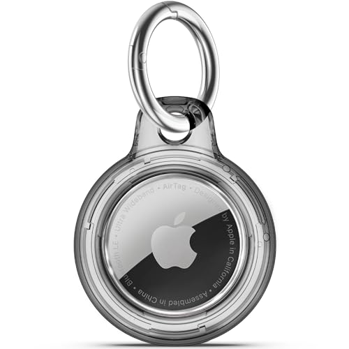 Wasserdichte Airtags-Halterung mit Apple-Airtags-Schlüsselanhänger, harte PC-Hülle, kratzfest und stoßfest, Airtags-Zubehör für Hund, Autoschlüssel, Gepäck, transparent schwarz Wasserdichte Airtags-Halterung mit Apple-Airtags-Schlüsselanhänger, harte PC-Hülle, kratzfest und stoßfest, Airtags-Zubehör für Hund, Autoschlüssel, Gepäck, transparent schwarz von Wowwat