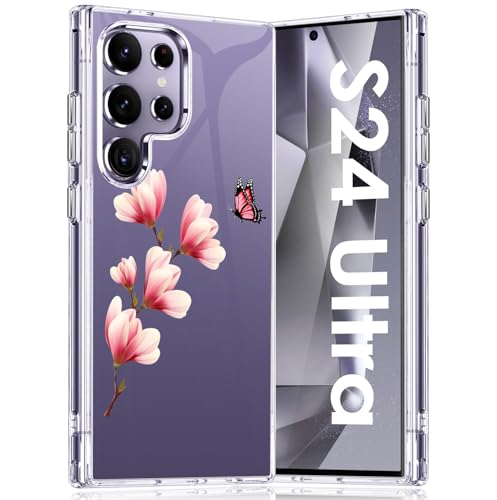 Handyhülle für Samsung Galaxy S24 Ultra Hülle Soft Silikon TPU Blumen Galaxy S24 Ultra Hülle Schutzhülle Dünne Weiche Schmetterlings Muster Transparent Clear Hülle für Samsung S24 Ultra 5G Case (C) Handyhülle für Samsung Galaxy S24 Ultra Hülle Soft Silikon TPU Blumen Galaxy S24 Ultra Hülle Schutzhülle Dünne Weiche Schmetterlings Muster Transparent Clear Hülle für Samsung S24 Ultra 5G Case (C) von Woxidzyx