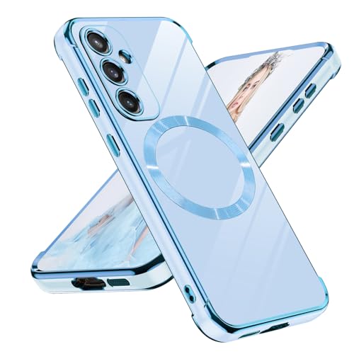 Magnetische Schutzhülle für Samsung Galaxy S24 FE, kompatibel mit Mag-Safe, Galaxy S24 FE, magnetische Hülle, schlank, stoßfest, für Damen und Herren und Mädchen, Schutzhülle für Samsung S24 FE (blau) Magnetische Schutzhülle für Samsung Galaxy S24 FE, kompatibel mit Mag-Safe, Galaxy S24 FE, magnetische Hülle, schlank, stoßfest, für Damen und Herren und Mädchen, Schutzhülle für Samsung S24 FE (blau) von Woxidzyx