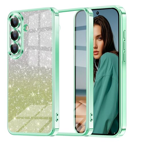 Woxidzyx Glitzer Handyhülle für Samsung Galaxy A55 5G Hülle, Ultra Dünn Glänzend Pailletten Stoßfest A55 5G Handyhülle, Luxus Galvanik Frauen/Mädchen TPU Bumper Schutzhülle für A55 5G Hülle (Grün) Woxidzyx Glitzer Handyhülle für Samsung Galaxy A55 5G Hülle, Ultra Dünn Glänzend Pailletten Stoßfest A55 5G Handyhülle, Luxus Galvanik Frauen/Mädchen TPU Bumper Schutzhülle für A55 5G Hülle (Grün) von Woxidzyx
