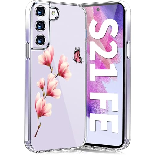 Woxidzyx Handyhülle für Samsung Galaxy S21 FE Hülle Soft Silikon TPU Blumen Galaxy S21 FE Hülle Schutzhülle Dünne Weiche Schmetterlings Muster Transparent Clear Hülle für Samsung S21 FE 5G Case (A) Woxidzyx Handyhülle für Samsung Galaxy S21 FE Hülle Soft Silikon TPU Blumen Galaxy S21 FE Hülle Schutzhülle Dünne Weiche Schmetterlings Muster Transparent Clear Hülle für Samsung S21 FE 5G Case (A) von Woxidzyx