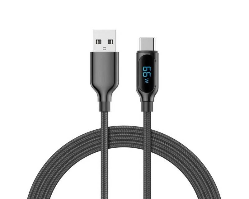 Woyax Woyax 66W USB C PD LED Display 1,2m Nylon Typ C mit Digitalanzeige Smartphone-Kabel von Woyax