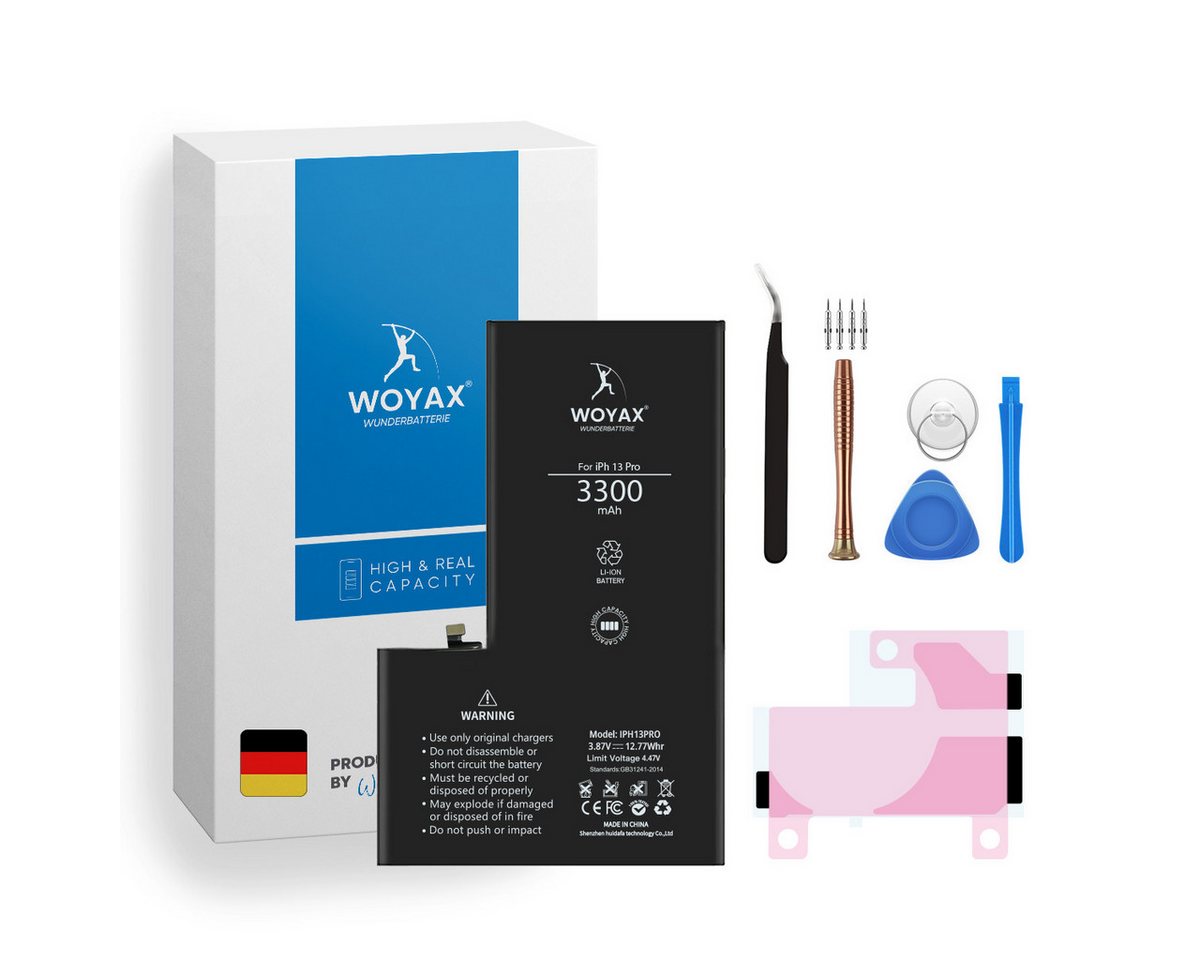 Woyax Woyax iPhone 13 Pro Akku 3300 mAh Hohe Kapazität ohne Dichtung Handy-Akku 3300 mAh von Woyax