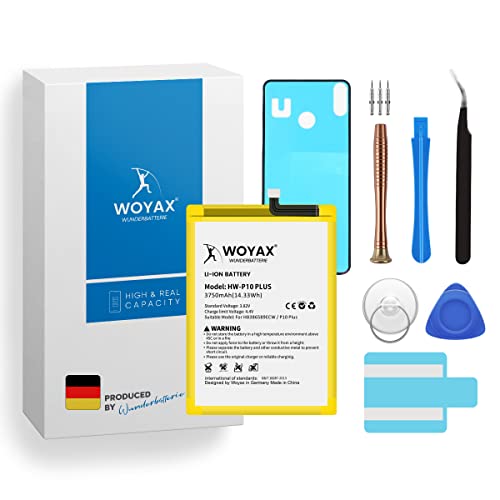 Woyax Wunderbatterie® Akku für Huawei P10 Plus - Mate 20 Lite Ersatzakku mit kompletten Reparaturset Ersatzakku / HB386589ECW von Woyax