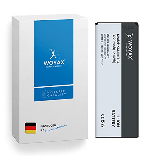 Woyax Wunderbatterie® Akku für Samsung Galaxy Note 4, Ersatzakku mit einzigartigem Design, Schnellladefunktion für Handy / N910U / N910F / N9100 / N9108 / N9106W / EB-BN910BBE von Woyax