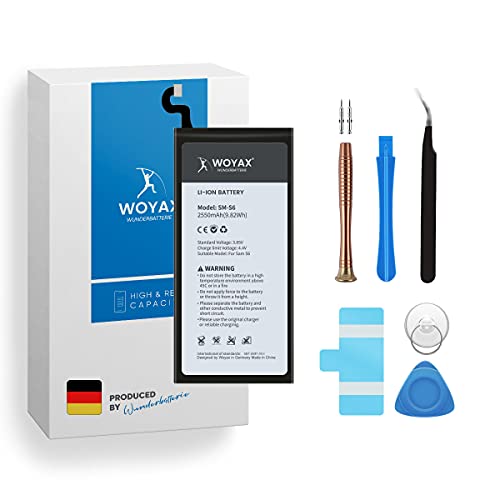 Woyax Wunderbatterie® Akku für Samsung Galaxy S6, Ersatzakku mit Reale Kapazität und professionelle Reparatursatz von Woyax