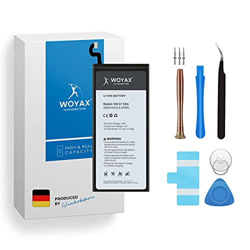 Woyax Wunderbatterie® Akku für Samsung Galaxy S7 Edge, Reale Kapazität wie original- Akku | Ersatzakku mit Werkzeug für einfachen Austausch mit Anleitung bei defekter Batterie von Woyax