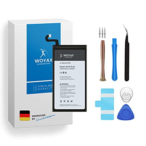 Woyax Wunderbatterie® Akku für Samsung Galaxy S8 Plus, Ersatzakku mit komplettem Reparaturset von Woyax