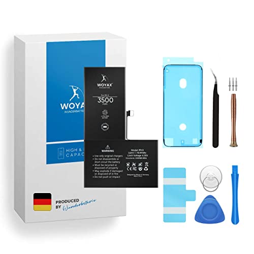 Woyax Wunderbatterie® Akku für iPhone X | 3500mAh hoher Kapazität, Kompatibel mit iPhone X von Woyax