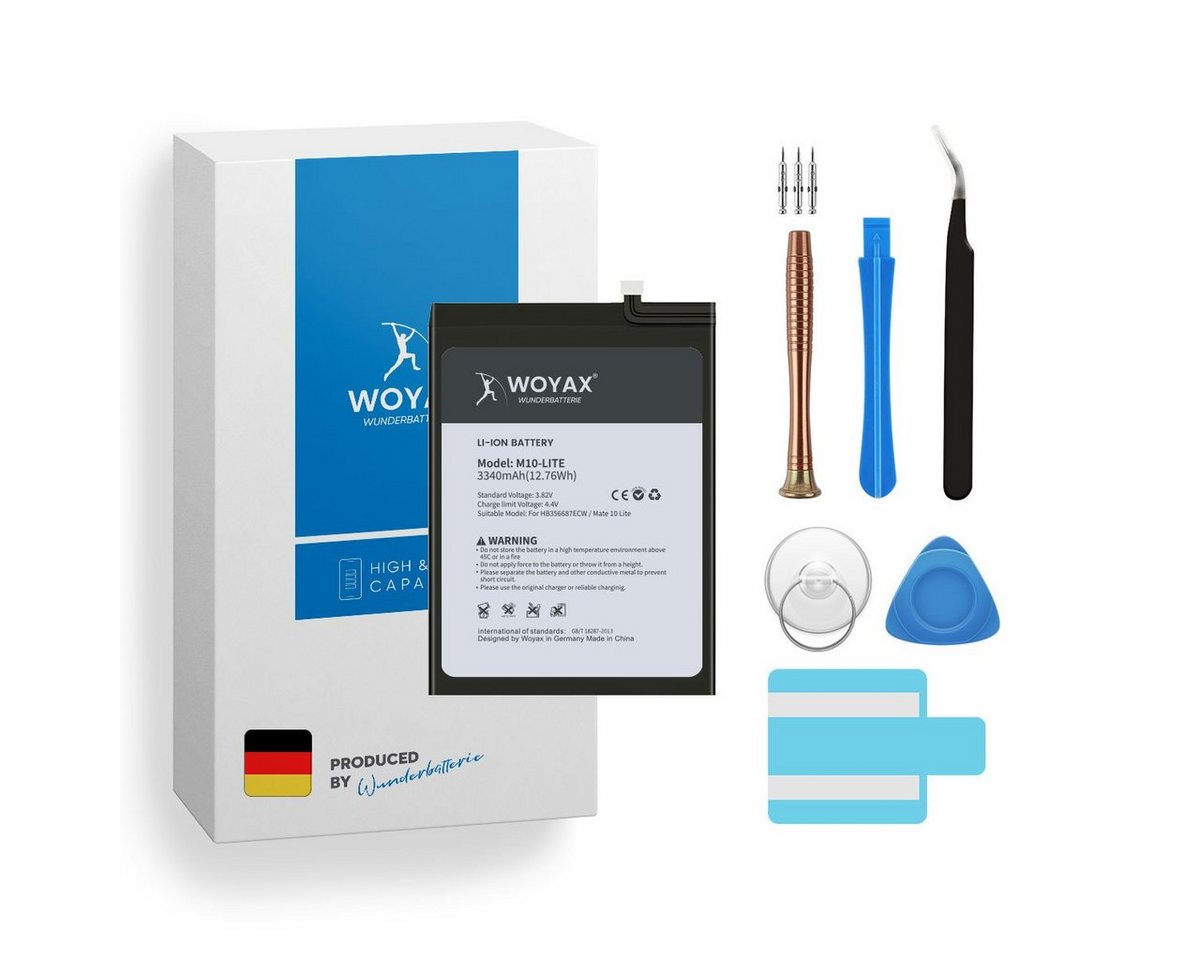Woyax Wunderbatterie Akku für Huawei Mate 10 Lite / HB356687ECW Handy-Akku 3340 mAh (3.82 V) von Woyax