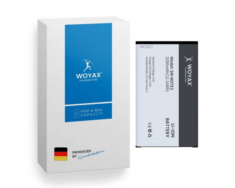 Woyax Wunderbatterie Akku für Samsung Galaxy Note 3 N9000 / EB-B800BEBECWW Handy-Akku 3200 mAh (3.8 V) von Woyax