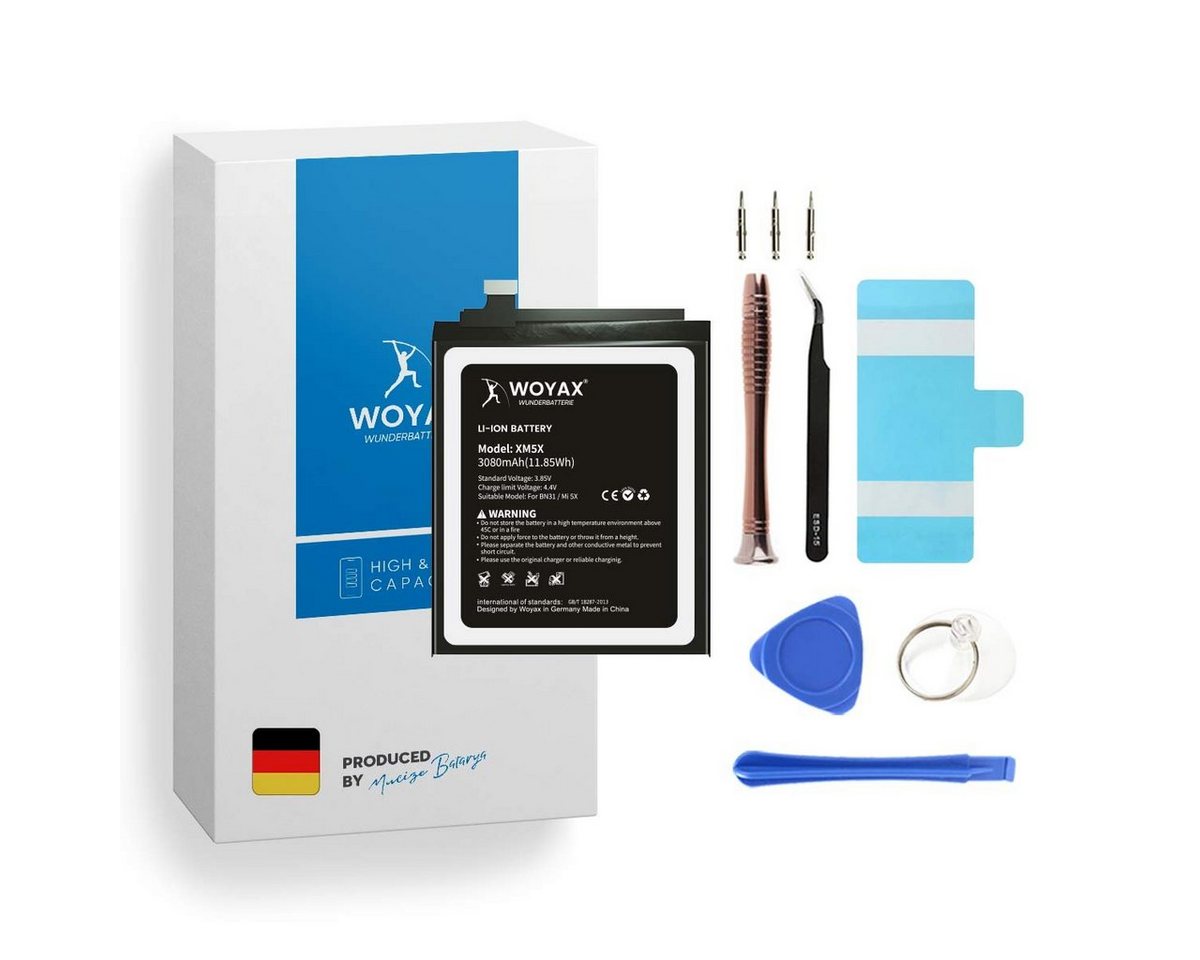 Woyax Wunderbatterie Akku für Xiaomi Mi 5X / Mi A1 / BN31 Handy-Akku 3000 mAh (3.85 V) von Woyax