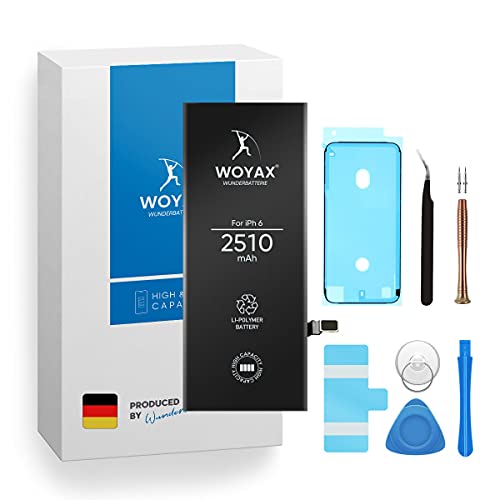Woyax Wunderbatterie Akku für iPhone 6 2510mAh hoher Kapazität mehr Energie, mehr Freiheit Kompatibel mit iPhone 6 Modell A1586 von Woyax