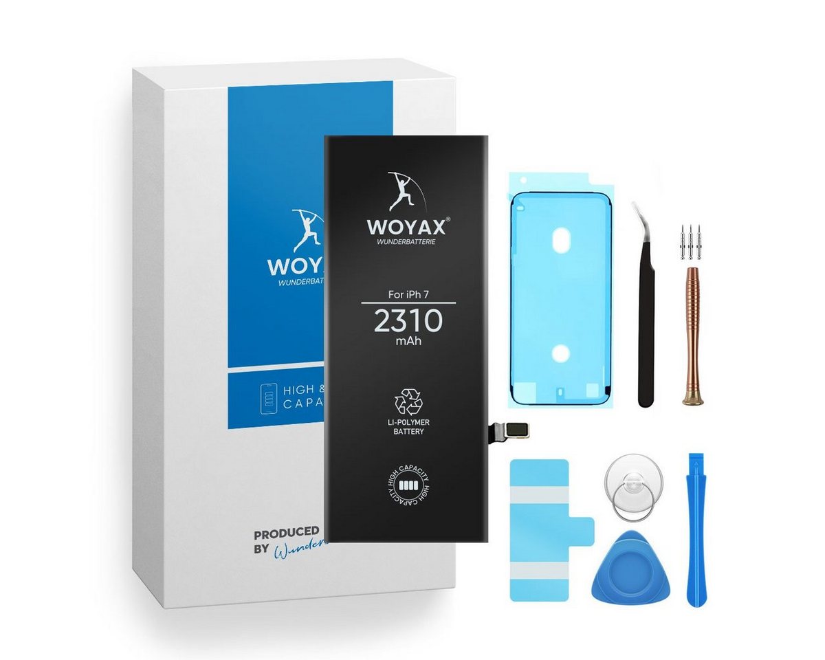 Woyax Wunderbatterie Akku für iPhone 7 2400 mAh Hohe Kapazität Ersatzakku Handy-Akku 2400 mAh (3.8 V) von Woyax