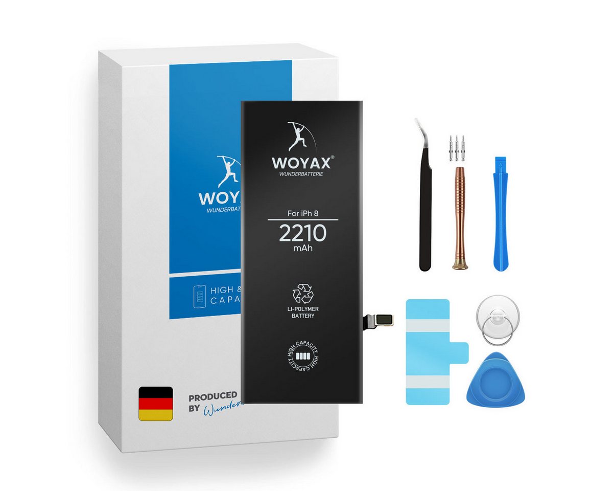 Woyax Wunderbatterie Akku für iPhone 8 2210 mAh Hohe Kapazität Ersatzakku Handy-Akku 2100 mAh (3,8 V) von Woyax