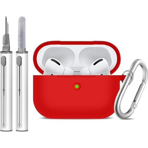 Woyinger AirPods Pro Schutzhülle mit Reinigungsset, weiche Silikon-Schutzhülle für Apple AirPod Pro 1./2. Generation, AirPods Pro/Pro 2, Zubehör mit Schlüsselanhänger, Rot Woyinger AirPods Pro Schutzhülle mit Reinigungsset, weiche Silikon-Schutzhülle für Apple AirPod Pro 1./2. Generation, AirPods Pro/Pro 2, Zubehör mit Schlüsselanhänger, Rot von Woyinger