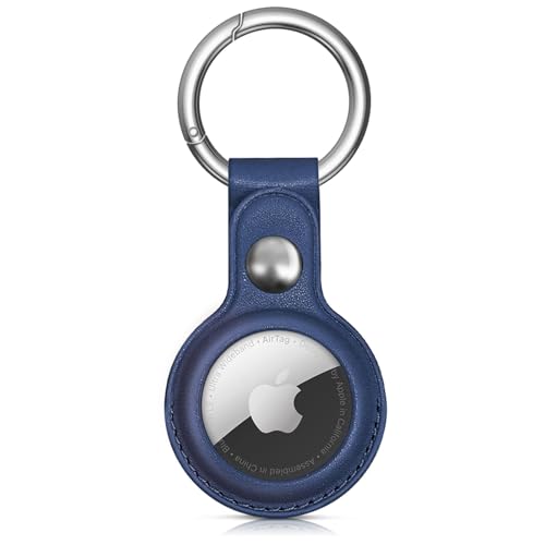 Woyinger Airtag-Schlüsselanhänger für Apple Airtags, schützende Leder-Airtag-Hülle, Tracker-Abdeckung mit Airtag-Halter, Airtag-Schlüsselanhänger, kompatibel mit Apple AirTag-Hundehalsband, Woyinger Airtag-Schlüsselanhänger für Apple Airtags, schützende Leder-Airtag-Hülle, Tracker-Abdeckung mit Airtag-Halter, Airtag-Schlüsselanhänger, kompatibel mit Apple AirTag-Hundehalsband, von Woyinger