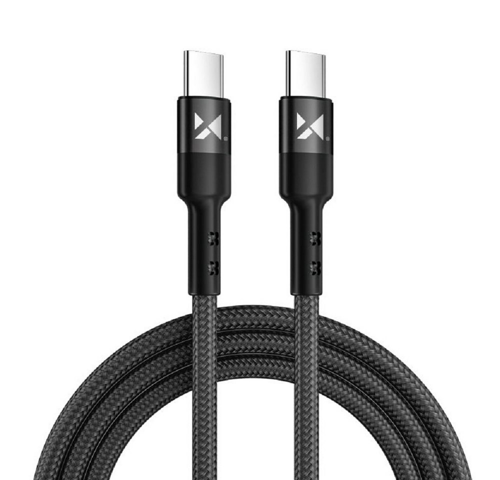 Wozinsky Kabel Ladekabel Datenkabel USB Typ C - USB Typ C 18W 1m schwarz USB-Kabel, (100 cm) von Wozinsky