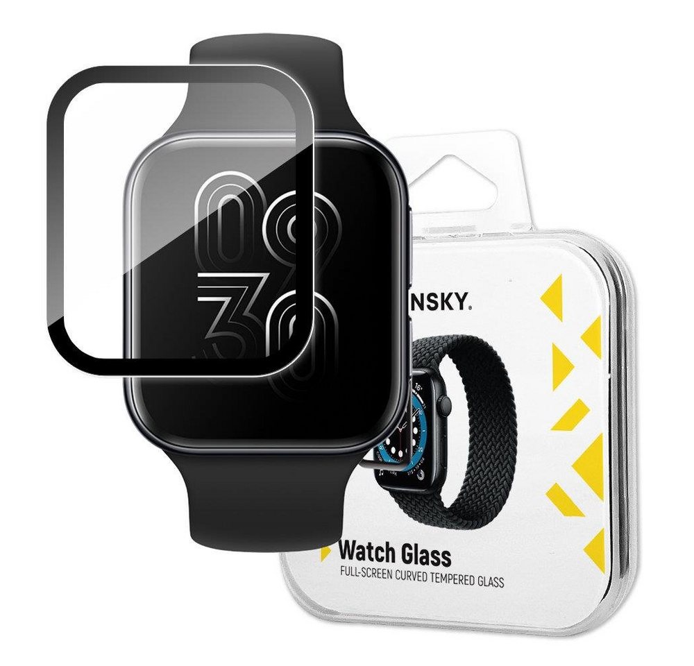 Wozinsky Schutzglas Full Glue Schwarz für Oppo Watch (46mm), Displayschutzglas, 1 Stück von Wozinsky