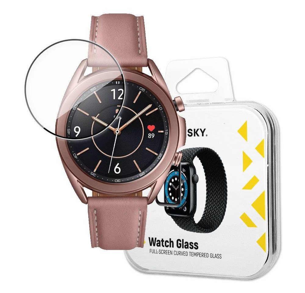 Wozinsky Schutzglas Full Glue Schwarz für Samsung Galaxy Watch 3 (45mm), Displayschutzglas, 1 Stück von Wozinsky