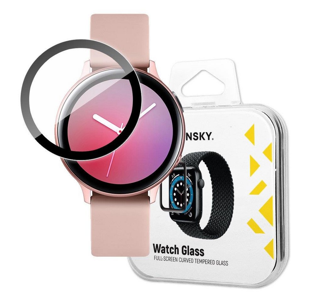 Wozinsky Schutzglas Full Glue Schwarz für Samsung Galaxy Watch Active 2 (40mm), Displayschutzglas, 1 Stück von Wozinsky