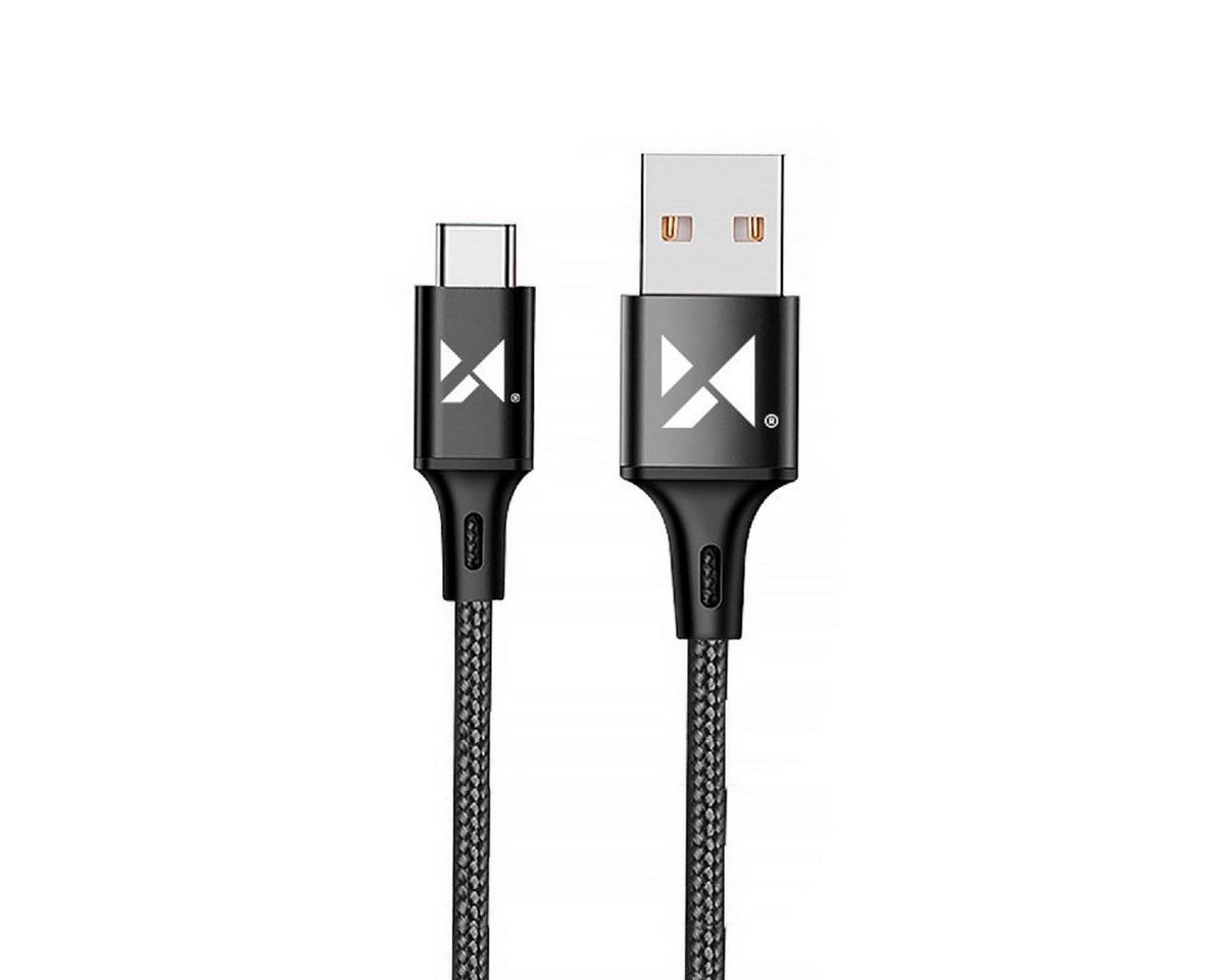 Wozinsky USB Ladekabel Schnellladekabel - USB Typ C 2.4A 2m Schwarz Smartphone-Kabel, (200 cm) von Wozinsky