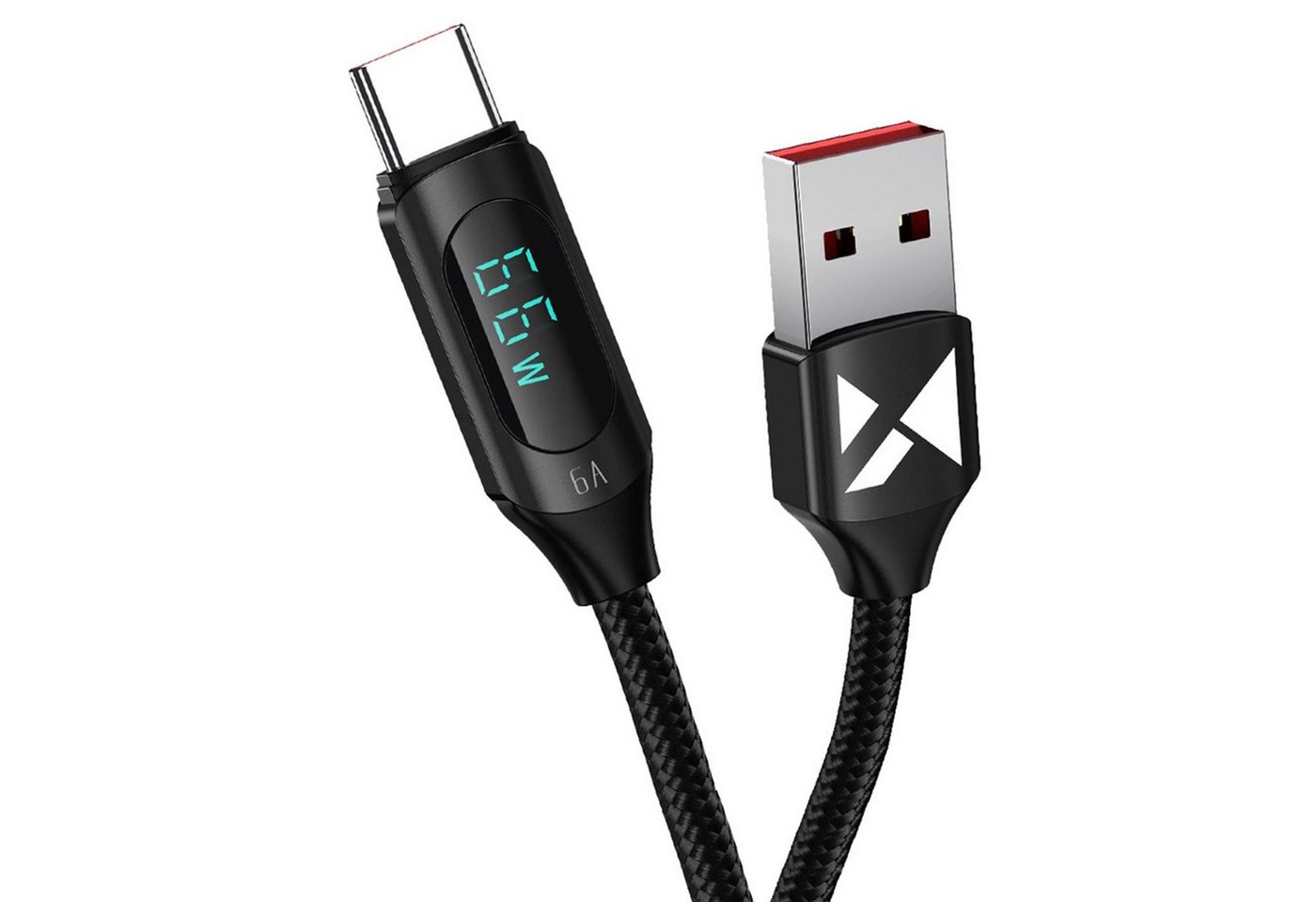 Wozinsky Wozinsky WUACC1 USB A Schnell Lade Kabel Smartphone-Kabel, USB Typ C, USB Typ A (100 cm), Universal passend Daten Display USB Typ C Anschluss kurz 1m von Wozinsky