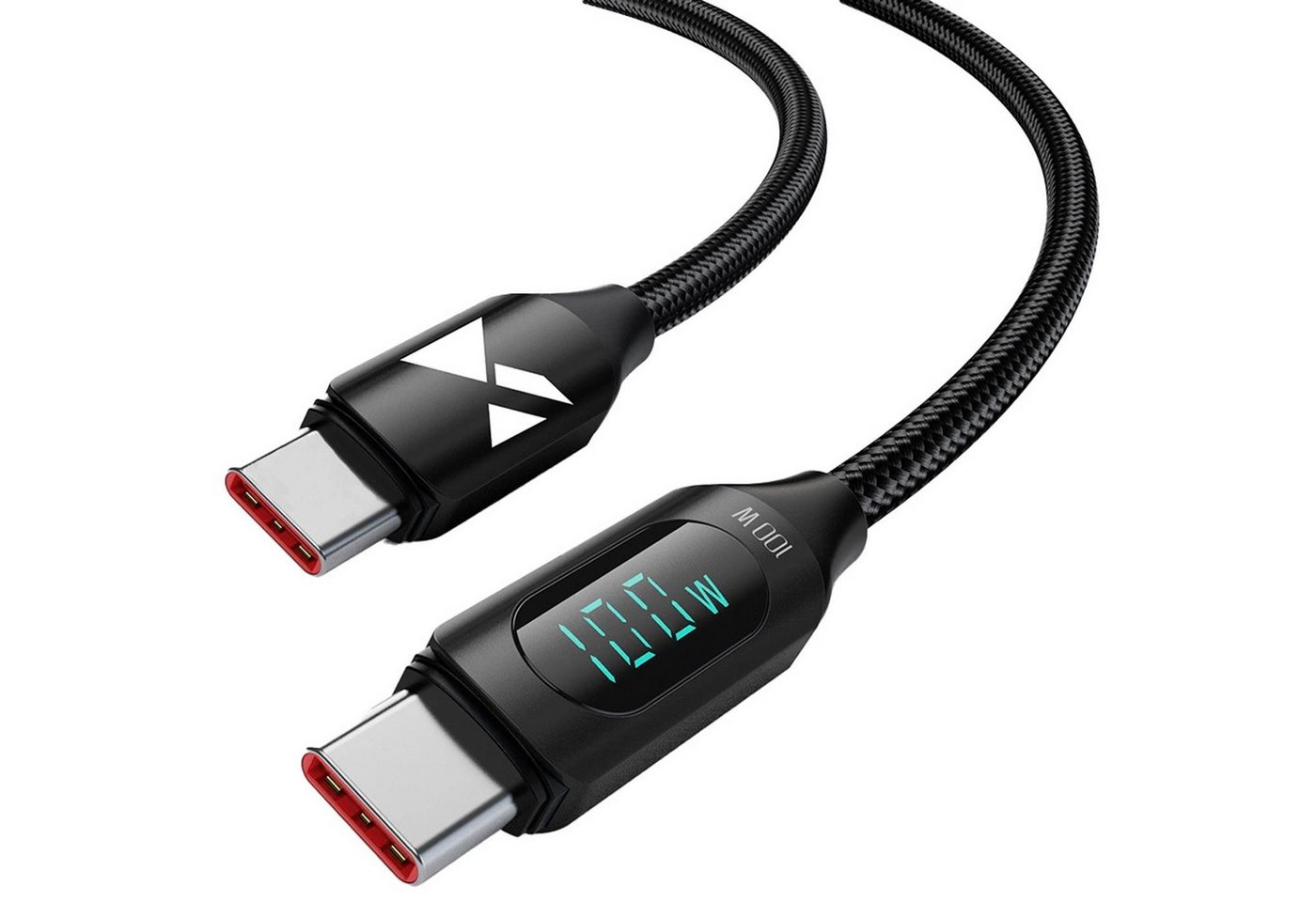 Wozinsky Wozinsky WUCCC1 USB C Schnell Lade Kabel Smartphone-Kabel, USB Typ C, USB-C (100 cm), Universal passend Daten Display USB Typ C Anschluss kurz 1m von Wozinsky