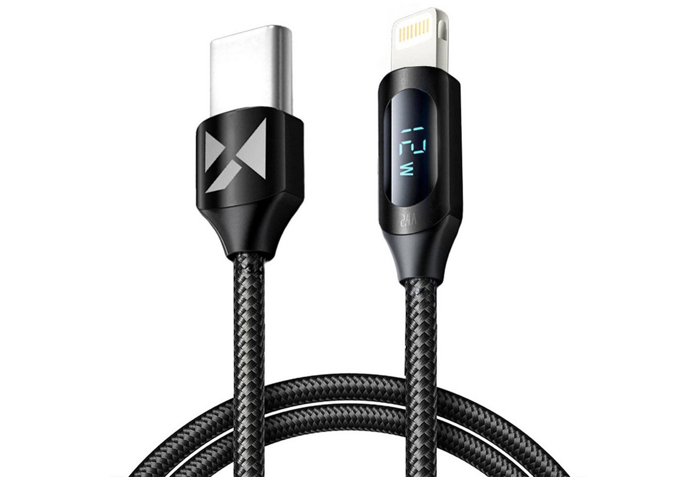 Wozinsky Wozinsky WUCLC1 USB Schnell Lade Kabel Smartphone-Kabel, Lightning, USB-C (100 cm), für iPhone iPad Daten Display USB Typ C Lightning Anschluss kurz 1m von Wozinsky