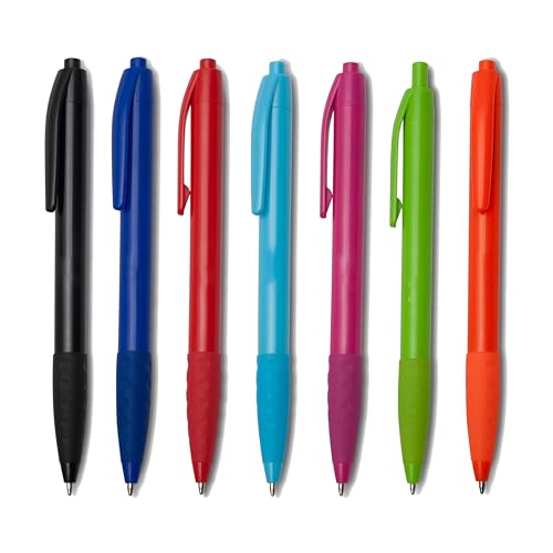 Wpro [50-Stück Packung] Kugelschreiber Set Manuel aus Kunststoff, Hochwertig, Edel, Farbenmix von Wpro
