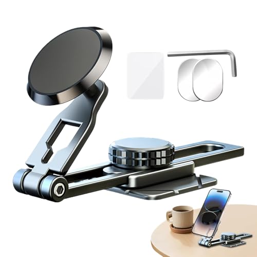 Magnetische Handyhalterung für das Armaturenbrett, 360 Grad drehbar, Legierung, faltbar, magnetische Handyhalterung für Auto – Handy-Halterungen für Fahrzeug Magnetische Handyhalterung für das Armaturenbrett, 360 Grad drehbar, Legierung, faltbar, magnetische Handyhalterung für Auto – Handy-Halterungen für Fahrzeug von Wpsagek