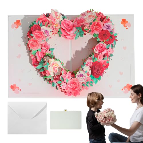 Muttertag Grußkarte - 3D BlumenPapierkarte Für Mutter | Hochwertiges Innovatives Festtagszubehör Zur Wertschätzung von Wpsagek