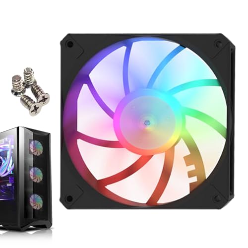 PC -Fall -Lüfter - Kühlkoffer -Lüfter, RGB Silent Slim CPU Kühlerkühler für Home Workplace Game PC Build, Luftstromoptimierungstools von Wpsagek