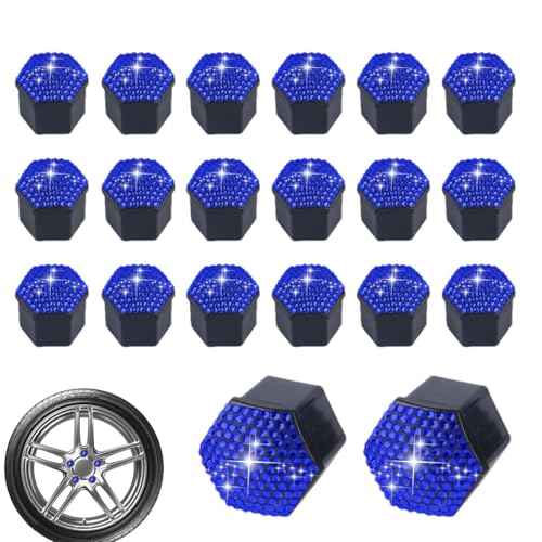 Radmutternabdeckung | Hochglanz Schraubenkappen 20er-Set | - & Staubschutz für Felgenschrauben mit dekorativer Außenverkleidung für Auto-Felgen Radmutternabdeckung | Hochglanz Schraubenkappen 20er-Set | - & Staubschutz für Felgenschrauben mit dekorativer Außenverkleidung für Auto-Felgen von Wpsagek