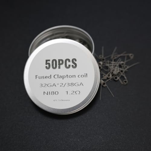 WratryParts Ni80 vorgefertigte Spulen, Clapton-Spule für Heimwerker, RDA, RTA Tank, 1,2 Ohm, 50 Stück von WratryParts