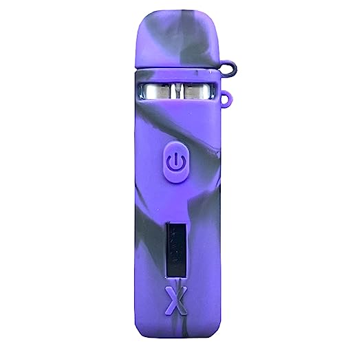 WratryParts Silicone Case Compatible with Uwell Caliburn X Kit | Protective, Durable Skin, Sleeve, Cover, Wrap, Gel, Case, Shield (Black Purple) von WratryParts