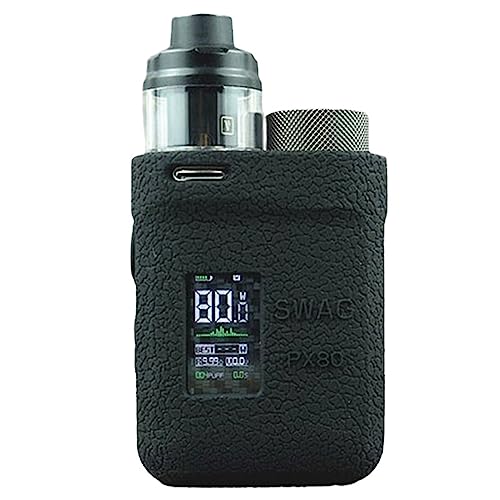 WratryParts Silicone Case Compatible with Vaporesso Swag Px80 Kit | Protective, Durable Skin, Sleeve, Cover, Wrap, Gel, Case, Shield (Black) von WratryParts
