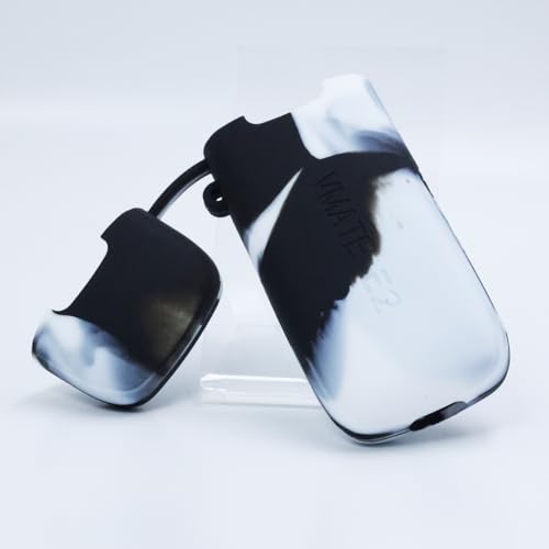 WratryParts Silikonhülle kompatibel mit Voopoo Vmate E2 Kit | Schutzhülle, langlebige Hülle, Hülle, Hülle, Wrap, Gel, Schild (Schwarz Weiß) von WratryParts