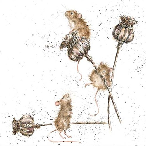 Artistic Grußkarte (wre5563) – blanko/Geburtstag – Country Mäuse von Wrendale Designs by Hannah Dale