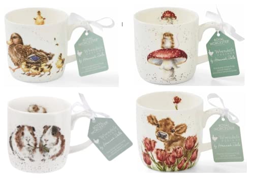 Wrendale Designs Mug set Duck Cow Mouse and Guinea Pig von Wrendale Designs by Hannah Dale