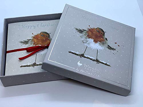 Wrendale Designs Weihnachtskarten-Set Christmas Rotkehlchen, 8 Stück von Wrendale Designs