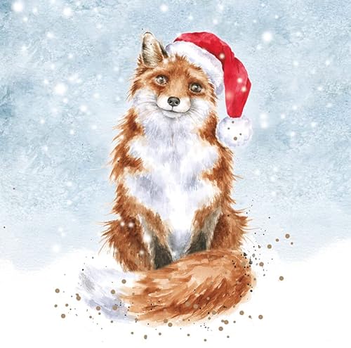 Wrendale Designs by Hannah Dale - „Festive Fox“ - Weihnachtskarten-Schachtelset - 8 Stück von Wrendale Designs