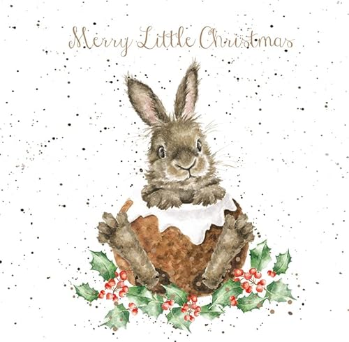 Wrendale Designs by Hannah Dale - Weihnachtskarten-Set mit Aufschrift "Merry Little Christmas", 8 Stück von Wrendale Designs by Hannah Dale