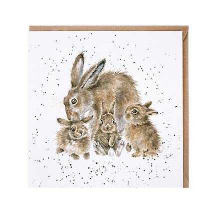 Family of Hares Furever and Always Grußkarte von Wrendale Designs