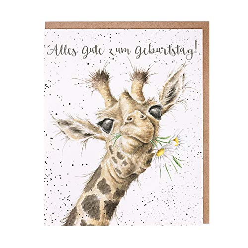 Wrendale Designs Geburtstagskarte Giraffe Geburtstagsblumen von Wrendale Designs