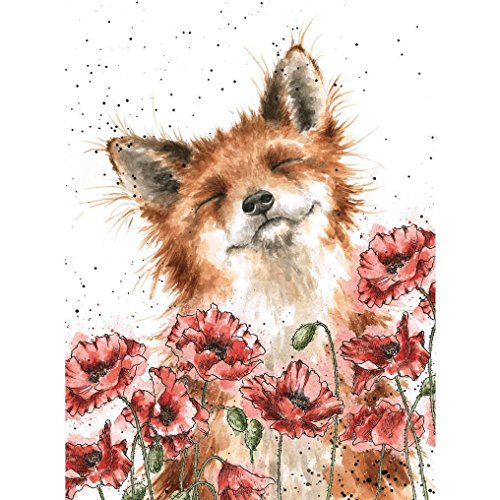 Wrendale Designs Grußkarte – Mohnblumenfeld (Fuchs) von Wrendale Designs