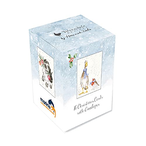 Wrendale Designs Mini-Karten mit Aufschrift 'Charity' - Weihnachten - 16 Stück, 91 mm x 72 mm, Festlich von Wrendale Designs